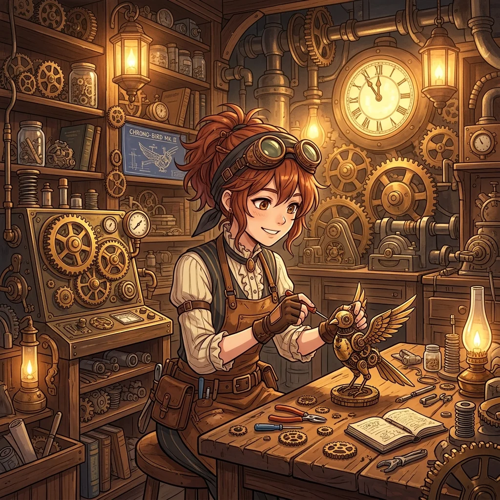 Steampunk Girl Inventor