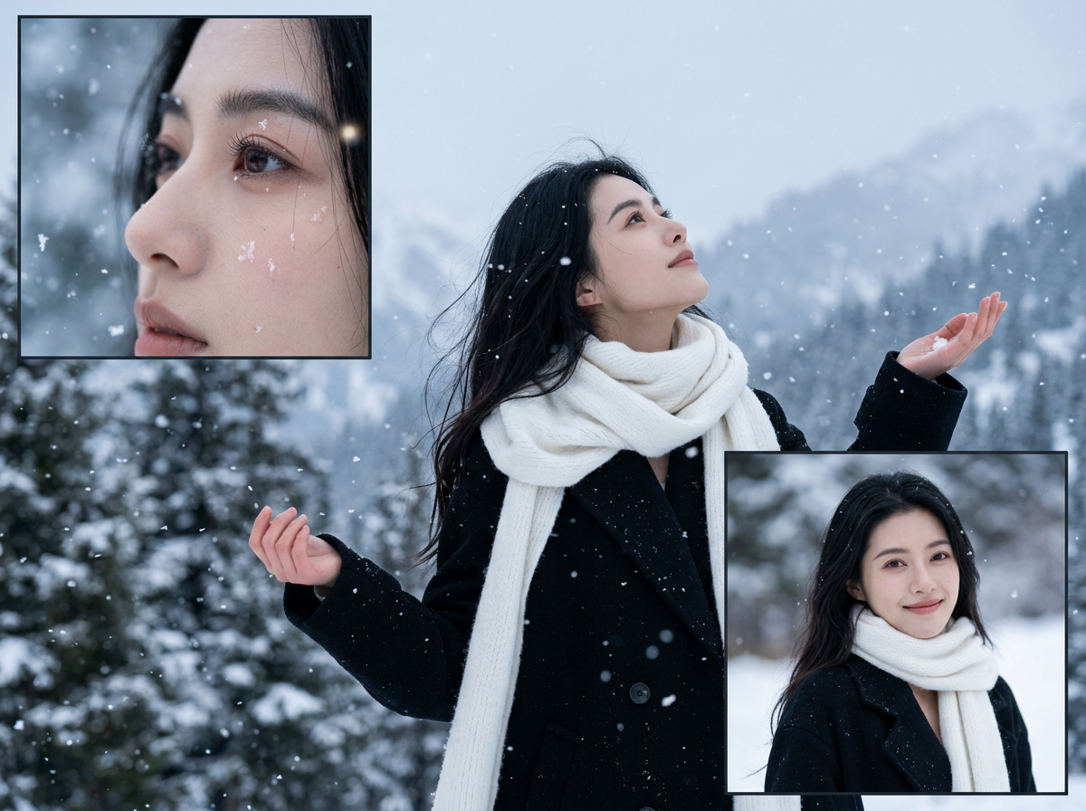 Depth-Aware Snow Effects for Portrait Photos