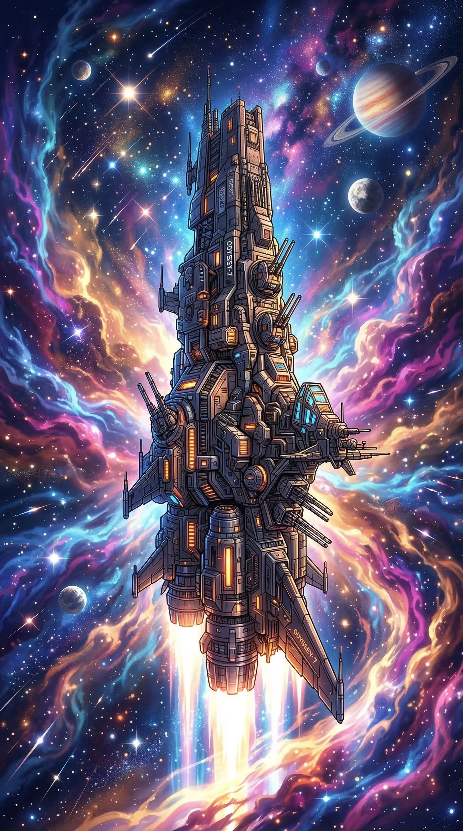 Anime Space Battleship