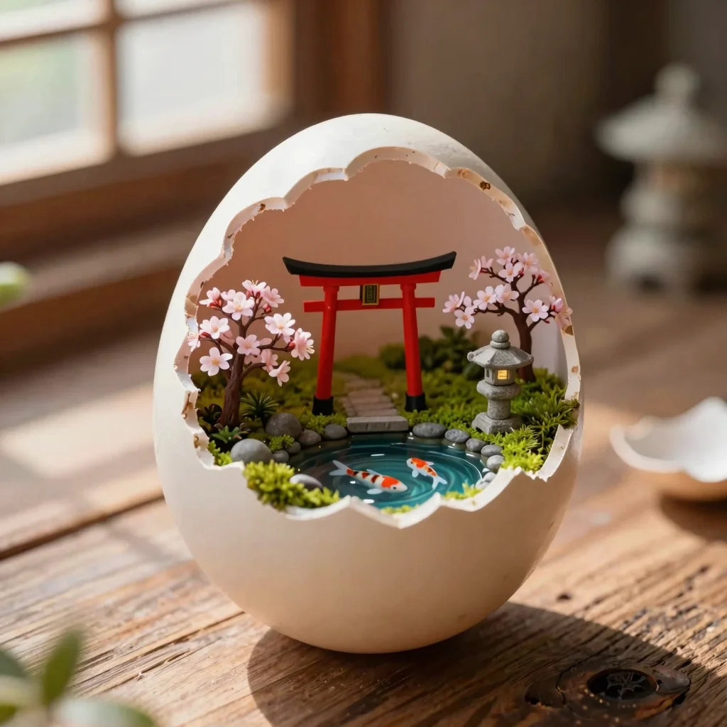 Miniature World in Eggshell