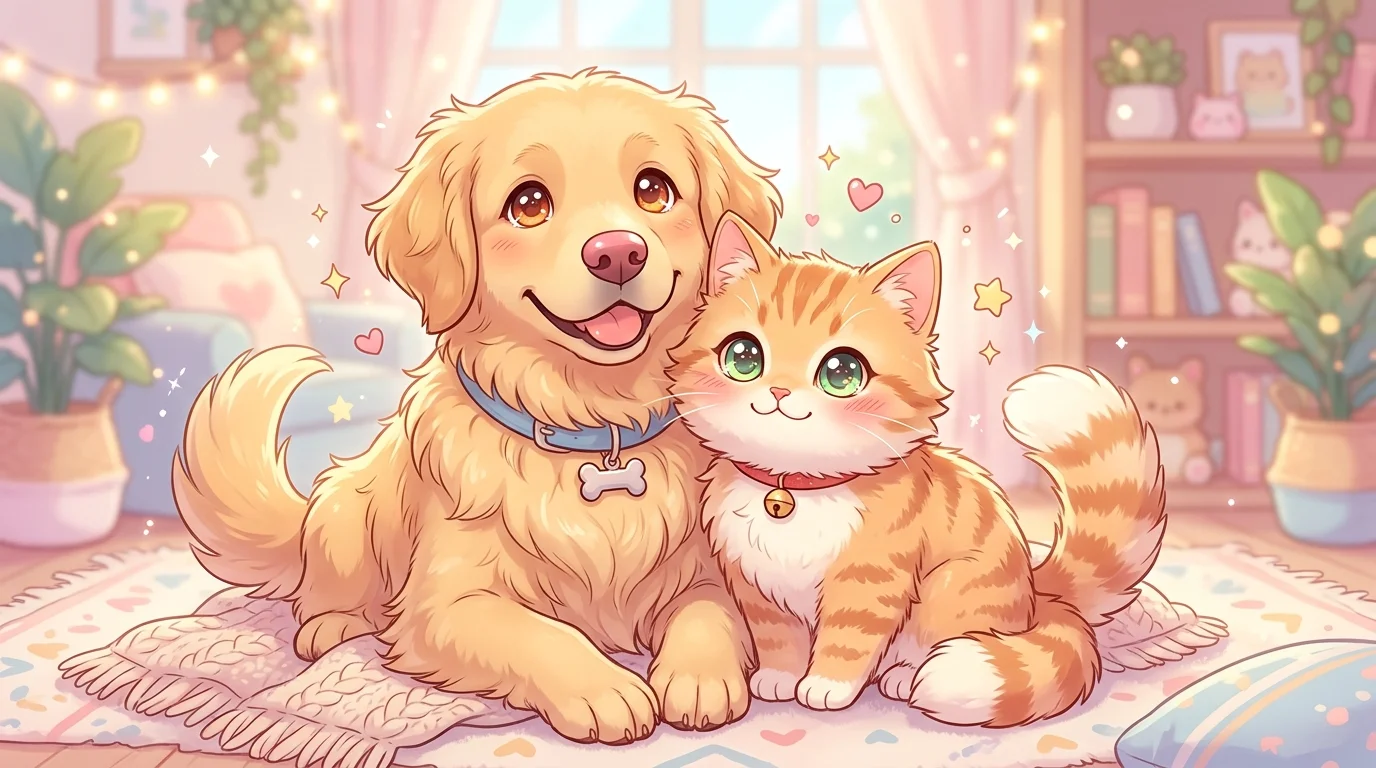 Pet & Couple Photo to Anime Art