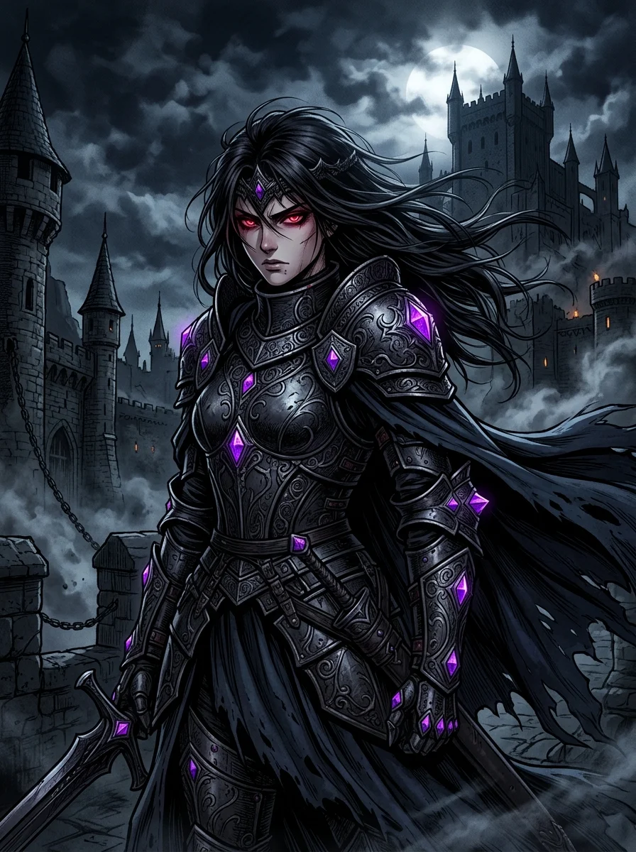 Portrait to Dark Fantasy Anime