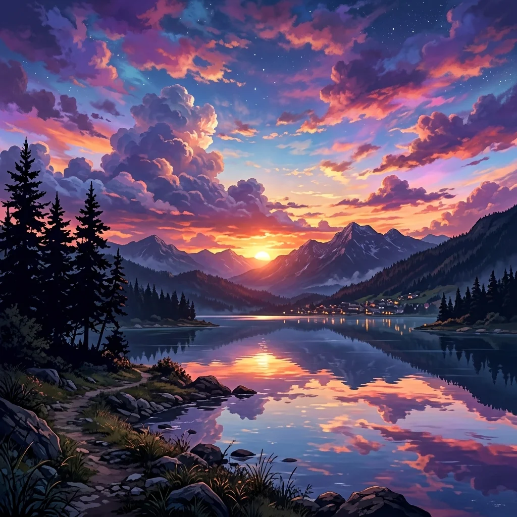 Landscape to Makoto Shinkai Style