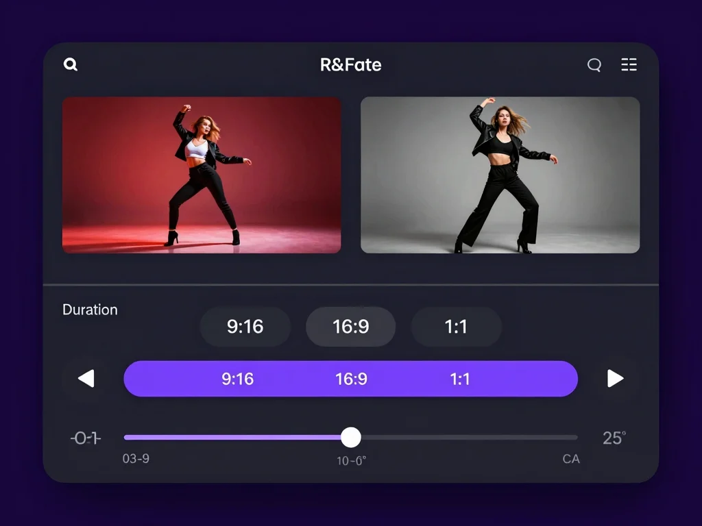 Choose Dance Tempo & Aspect Ratio