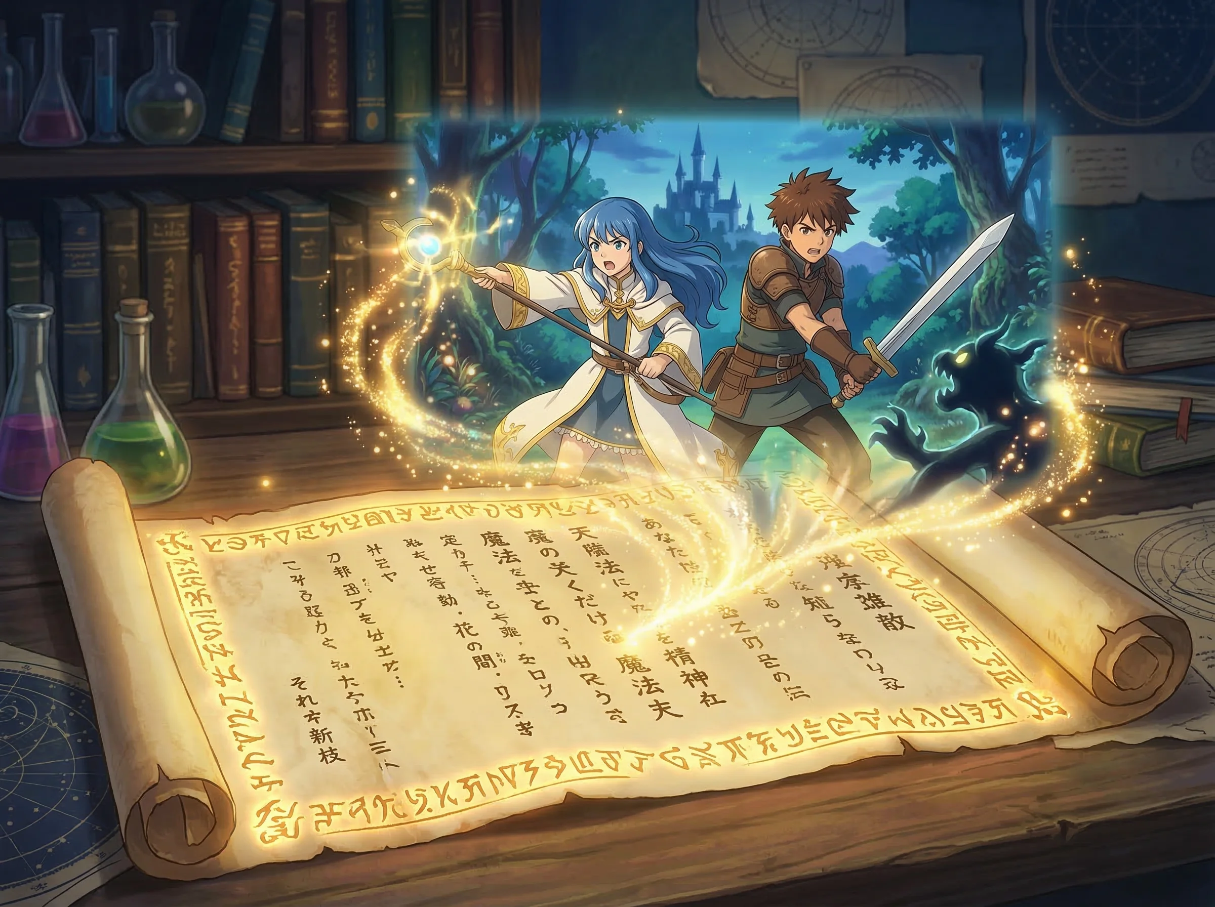 AI text to anime video generation preview with vibrant anime style